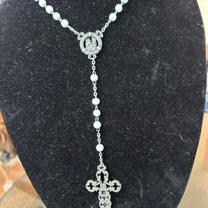 White porcelain ornate rosary